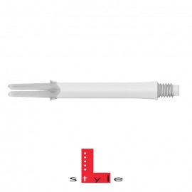 L-style Lock dart shafts white 33mm