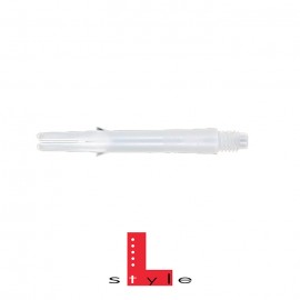 L-style Lock dart shafts clear white 26mm